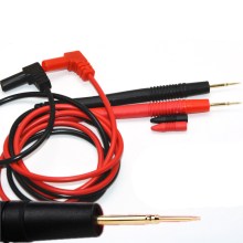 1 Pair Multimeter Test Leads Copper Probe with Ultra Fine Tip (Red and Black) 1 Pair Multimeter Test Leads Copper Probe with Ultra Fine Tip (Red and Black)