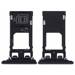 For Sony Xperia XZs OEM Dual SIM Card Tray Holder Replacement Part (Without Logo) - Black For Sony Xperia XZs OEM Dual SIM Card Tray Holder Replacement Part (Without Logo) - Black