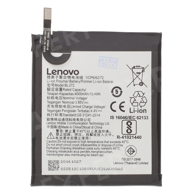 OEM BL272 4000mAh Li-ion Polymer Battery Replacement for Lenovo Vibe K6 Power, Other Lenovo Models
OEM BL272 4000mAh Li-ion Polymer Battery Replacement for Lenovo Vibe K6 Power, Other Lenovo Models