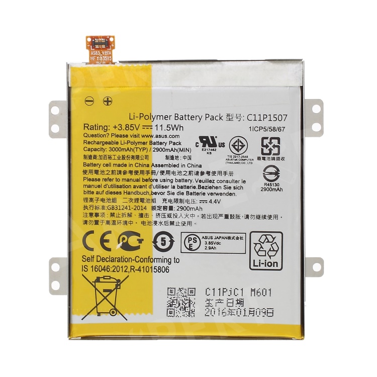 OEM C11P1507 3.85V 2900mAh Li-polymer Battery for Asus Zenfone Zoom ZX551ML, Other Asus Models
OEM C11P1507 3.85V 2900mAh Li-polymer Battery for Asus Zenfone Zoom ZX551ML, Other Asus Models