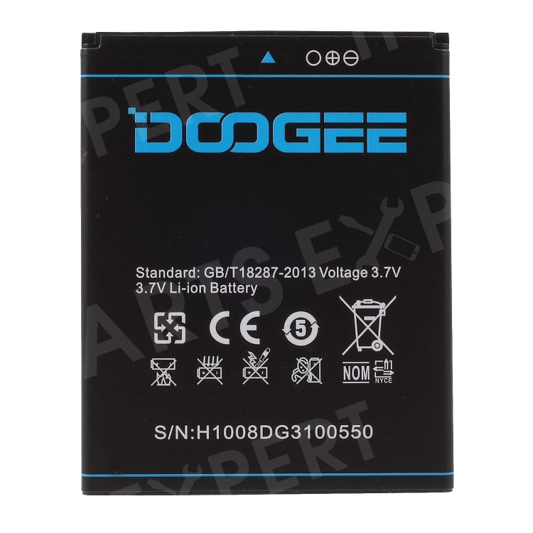 Removable 2000mAh Li-ion S/N: H1008DG3100550 Battery for Doogee DG310, Other Doogee Models
Removable 2000mAh Li-ion S/N: H1008DG3100550 Battery for Doogee DG310, Other Doogee Models