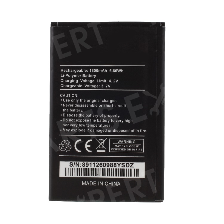 For Wiko Lenny2 Rechargeable Li-polymer Battery 1800mAh (S/N: 8911260988YSDZ), Wiko Lenny2
For Wiko Lenny2 Rechargeable Li-polymer Battery 1800mAh (S/N: 8911260988YSDZ), Wiko Lenny2