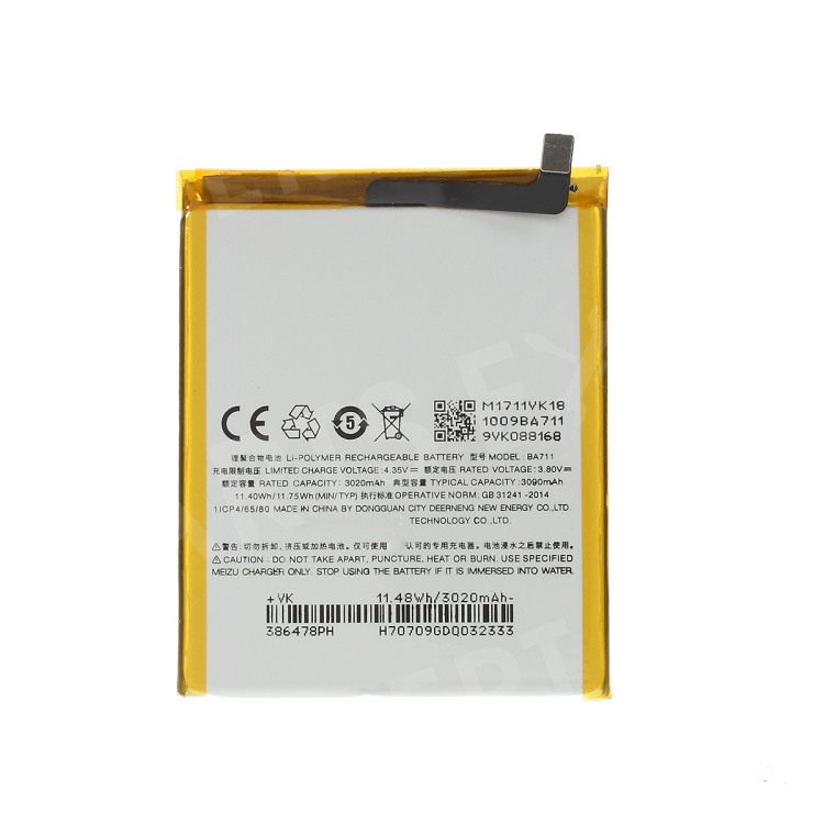 OEM Disassembly 3020mAh 3.8V BA711 Li-polymer Battery Replacement for Meizu Meilan 6 M6 M711Q/C/M, Other Meizu Models
OEM Disassembly 3020mAh 3.8V BA711 Li-polymer Battery Replacement for Meizu Meilan 6 M6 M711Q/C/M, Other Meizu Models