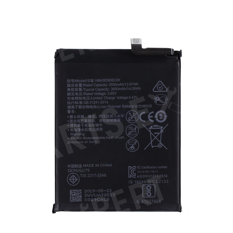 OEM Disassembly HB436380ECW 3550mAh 3.85V Li-polymer Battery Replacement for Huawei P30, Huawei P30
OEM Disassembly HB436380ECW 3550mAh 3.85V Li-polymer Battery Replacement for Huawei P30, Huawei P30