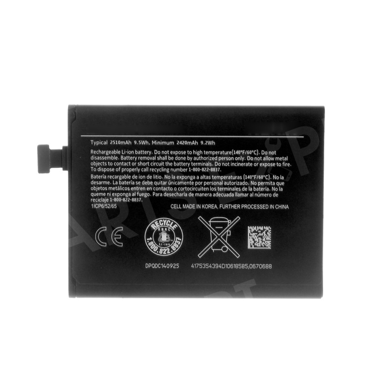 OEM 2150mAh Li-ion Battery Replacement BV-5QW for Nokia Lumia 929 / 930 / RM927, Nokia Lumia 929
OEM 2150mAh Li-ion Battery Replacement BV-5QW for Nokia Lumia 929 / 930 / RM927, Nokia Lumia 929