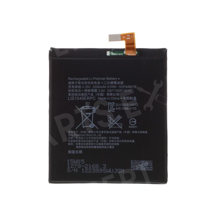 OEM LIS1546ERPC 2500mAh Li-Polymer Battery for Sony Xperia C3 / T3 D5102 D5103 D5106, Xperia T3 D5102 D5103 D5106
OEM LIS1546ERPC 2500mAh Li-Polymer Battery for Sony Xperia C3 / T3 D5102 D5103 D5106, Xperia T3 D5102 D5103 D5106
