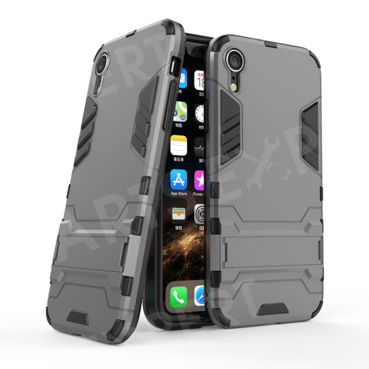 Cool Guard Plastic TPU Hybrid Phone Cover with Kickstand for iPhone XR 6.1 inch- Grey, iPhone XR 6.1 inch
Cool Guard Plastic TPU Hybrid Phone Cover with Kickstand for iPhone XR 6.1 inch- Grey, iPhone XR 6.1 inch