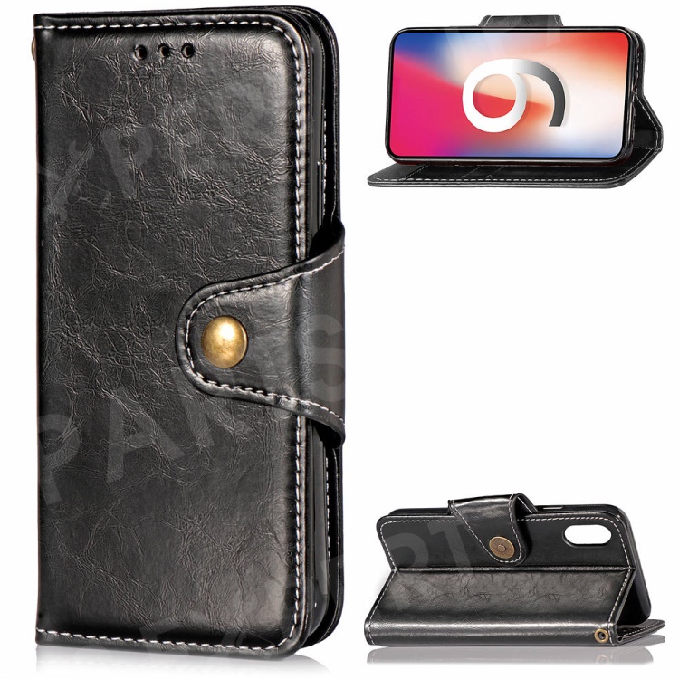 Retro Style PU Leather Wallet Stand Case Cover for iPhone Xs Max 6.5 inch - Black, iPhone XS Max 6.5 inch
Retro Style PU Leather Wallet Stand Case Cover for iPhone Xs Max 6.5 inch - Black, iPhone XS Max 6.5 inch