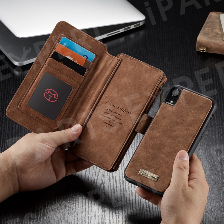 CASEME 007 Series Detachable 2-in-1 Zipper Wallet Split Leather Protection Case for iPhone XR 6.1 inch - Brown, iPhone XR 6.1 inch
CASEME 007 Series Detachable 2-in-1 Zipper Wallet Split Leather Protection Case for iPhone XR 6.1 inch - Brown, iPhone XR 6.1 inch