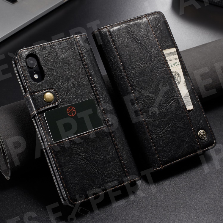 CASEME 010 Series Vintage Style Card Slots Wallet PU Leather Phone Case for iPhone XR 6.1 inch - Black, iPhone XR 6.1 inch
CASEME 010 Series Vintage Style Card Slots Wallet PU Leather Phone Case for iPhone XR 6.1 inch - Black, iPhone XR 6.1 inch