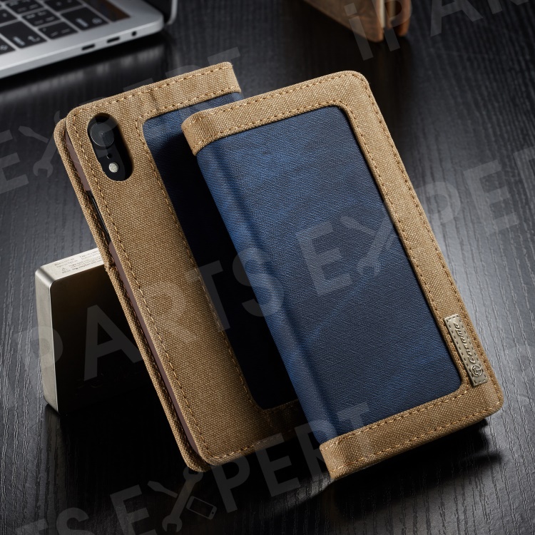 CASEME 006 Series Canvas Leather Stand Wallet Phone Cover Accessory for iPhone XR 6.1 inch - Blue, iPhone XR 6.1 inch
CASEME 006 Series Canvas Leather Stand Wallet Phone Cover Accessory for iPhone XR 6.1 inch - Blue, iPhone XR 6.1 inch