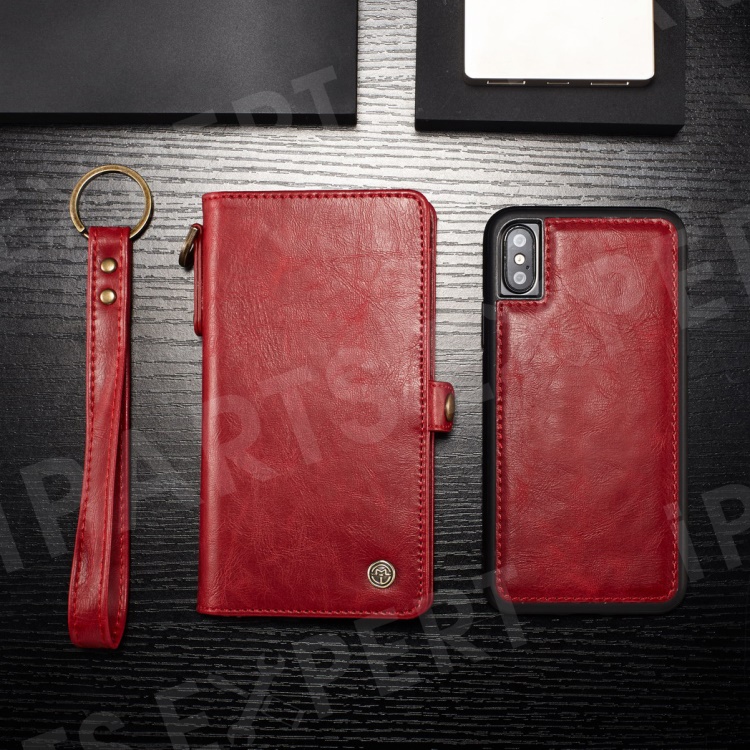 CASEME Qin Series Detachable 2-in-1 Split Leather Wallet Phone Cover for iPhone Xs 5.8 inch - Red, iPhone XS 5.8 inch
CASEME Qin Series Detachable 2-in-1 Split Leather Wallet Phone Cover for iPhone Xs 5.8 inch - Red, iPhone XS 5.8 inch