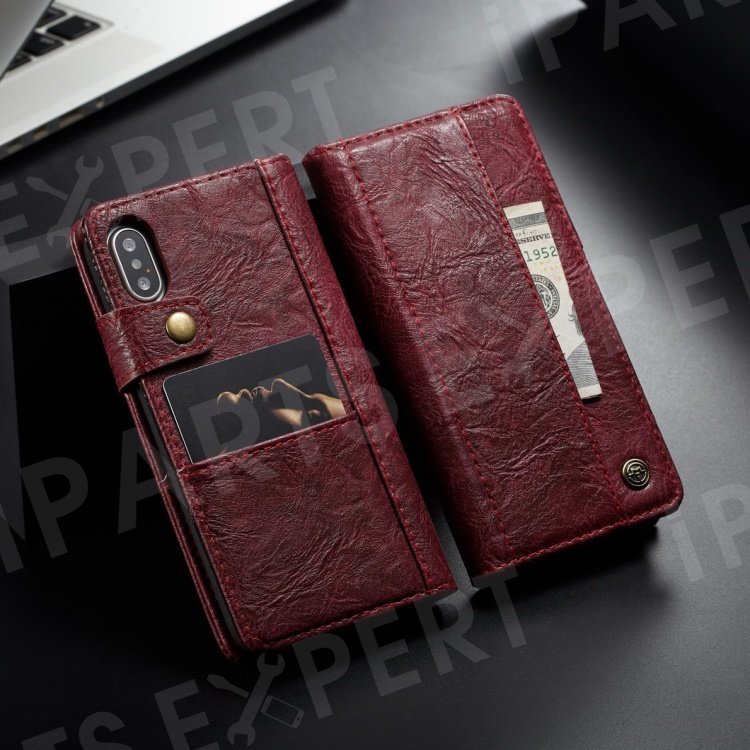 CASEME 010 Series Vintage Style Card Slots Wallet PU Leather Phone Cover for iPhone Xs 5.8 inch - Red, iPhone XS 5.8 inch
CASEME 010 Series Vintage Style Card Slots Wallet PU Leather Phone Cover for iPhone Xs 5.8 inch - Red, iPhone XS 5.8 inch
