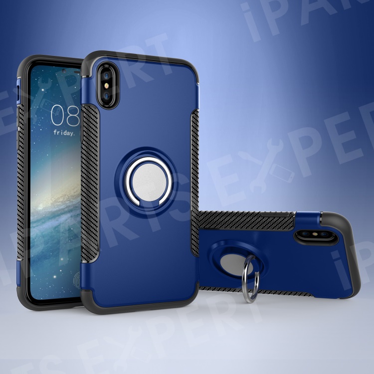 Carbon Fiber Texture TPU + PC Hybrid Shell Cover Case with Kickstand for iPhone Xs 5.8 inch (Built-in Magnetic Metal Sheet) - Dark Blue, iPhone XS 5.8 inch
Carbon Fiber Texture TPU + PC Hybrid Shell Cover Case with Kickstand for iPhone Xs 5.8 inch (Built-in Magnetic Metal Sheet) - Dark Blue, iPhone XS 5.8 inch