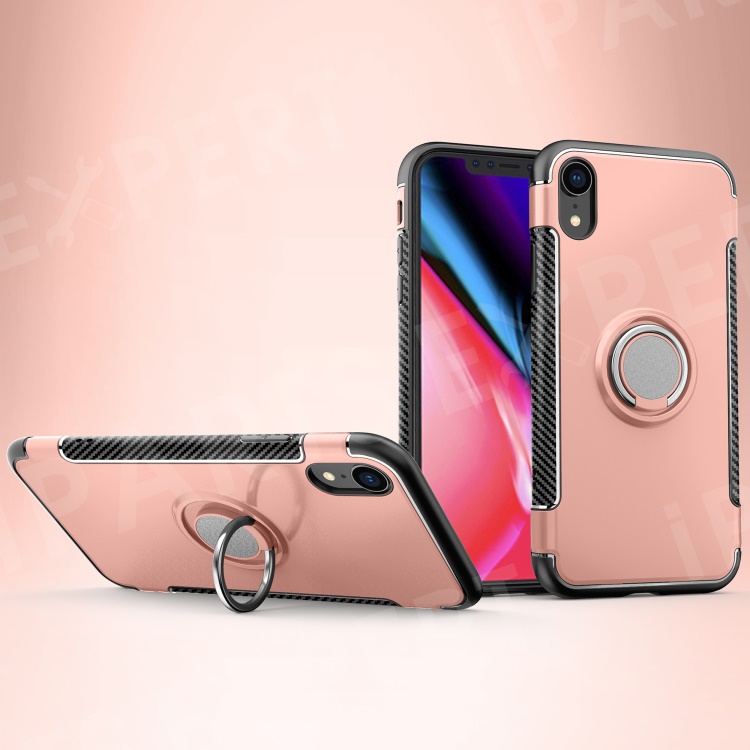 Carbon Fiber Texture TPU + PC Hybrid Protection Case with Kickstand for iPhone XR 6.1 inch (Built-in Magnetic Metal Sheet) - Rose Gold, iPhone XR 6.1 inch
Carbon Fiber Texture TPU + PC Hybrid Protection Case with Kickstand for iPhone XR 6.1 inch (Built-in Magnetic Metal Sheet) - Rose Gold, iPhone XR 6.1 inch