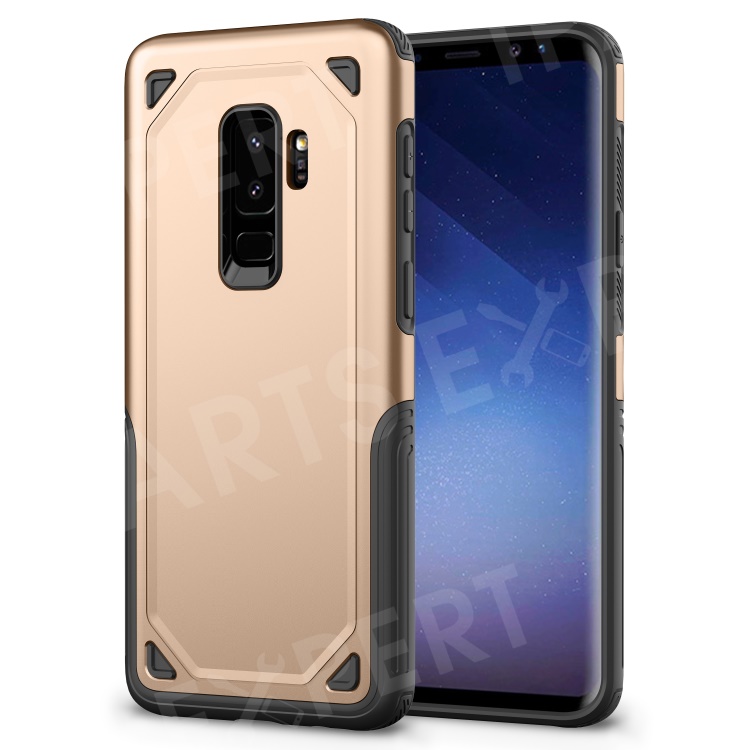 Plastic + TPU Hybrid Rugged Armor Protective Case Shell for Samsung Galaxy S9+ G965 - Gold, Galaxy S9+
Plastic + TPU Hybrid Rugged Armor Protective Case Shell for Samsung Galaxy S9+ G965 - Gold, Galaxy S9+