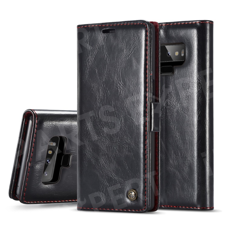 CASEME 003 Series Oil Wax Leather Magnetic Wallet Stand Case for Samsung Galaxy Note 9 - Black, Galaxy Note9 N960
CASEME 003 Series Oil Wax Leather Magnetic Wallet Stand Case for Samsung Galaxy Note 9 - Black, Galaxy Note9 N960