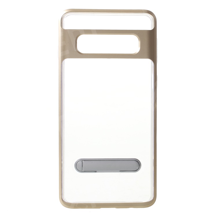 Hybrid Clear Back PC + TPU Kickstand Case for Samsung Galaxy S10 - Gold, Galaxy S10
Hybrid Clear Back PC + TPU Kickstand Case for Samsung Galaxy S10 - Gold, Galaxy S10