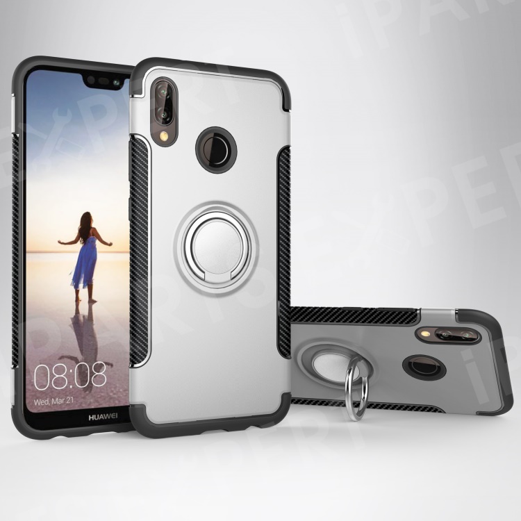 Finger Ring Kickstand Carbon Fiber Texture TPU + PC Hybrid Phone Cover for Huawei P20 Lite / Nova 3e - Silver, Huawei P20 Lite (2018)
Finger Ring Kickstand Carbon Fiber Texture TPU + PC Hybrid Phone Cover for Huawei P20 Lite / Nova 3e - Silver, Huawei P20 Lite (2018)
