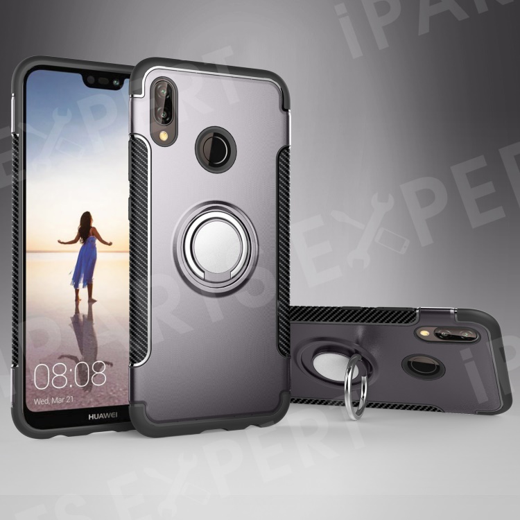 Finger Ring Kickstand Carbon Fiber Texture TPU + PC Hybrid Phone Shell for Huawei P20 Lite / Nova 3e - Grey, Huawei P20 Lite (2018)
Finger Ring Kickstand Carbon Fiber Texture TPU + PC Hybrid Phone Shell for Huawei P20 Lite / Nova 3e - Grey, Huawei P20 Lite (2018)