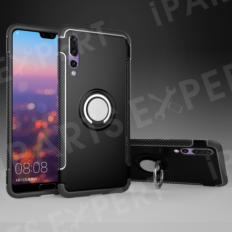 Carbon Fiber Texture TPU + PC Hybrid Case with Magnetic Finger Ring Kickstand for Huawei P20 Pro - Black, Huawei P20 Pro
Carbon Fiber Texture TPU + PC Hybrid Case with Magnetic Finger Ring Kickstand for Huawei P20 Pro - Black, Huawei P20 Pro