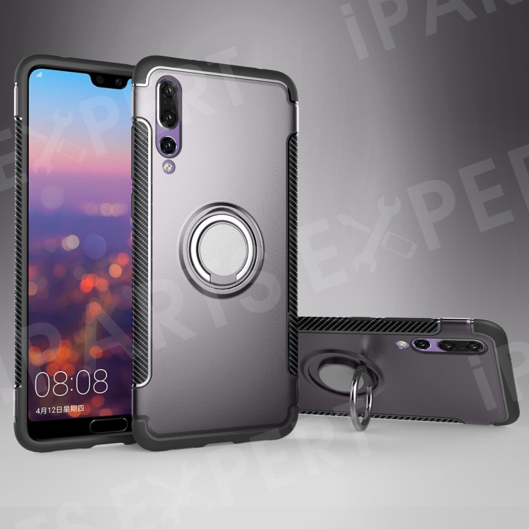 Carbon Fiber Texture TPU + PC Hybrid Shell with Magnetic Finger Ring Kickstand for Huawei P20 Pro - Grey, Huawei P20 Pro
Carbon Fiber Texture TPU + PC Hybrid Shell with Magnetic Finger Ring Kickstand for Huawei P20 Pro - Grey, Huawei P20 Pro
