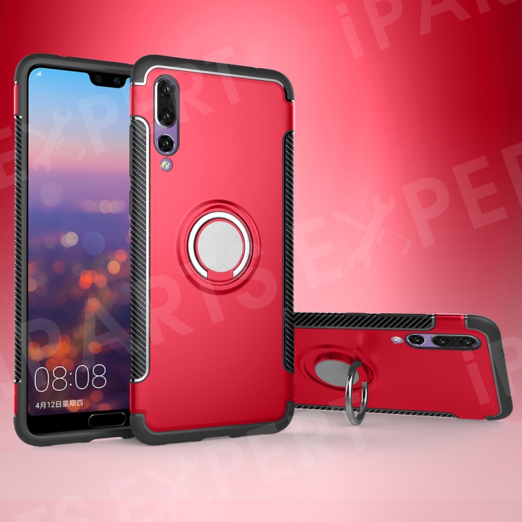 Magnetic Finger Ring Kickstand Carbon Fiber Texture TPU + PC Hybrid Phone Case for Huawei P20 Pro - Red, Huawei P20 Pro
Magnetic Finger Ring Kickstand Carbon Fiber Texture TPU + PC Hybrid Phone Case for Huawei P20 Pro - Red, Huawei P20 Pro
