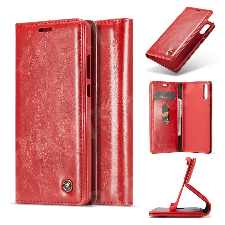 CASEME Oil Wax Crazy Horse Wallet Leather Stand Cover for Huawei P20 - Red, Huawei P20
CASEME Oil Wax Crazy Horse Wallet Leather Stand Cover for Huawei P20 - Red, Huawei P20