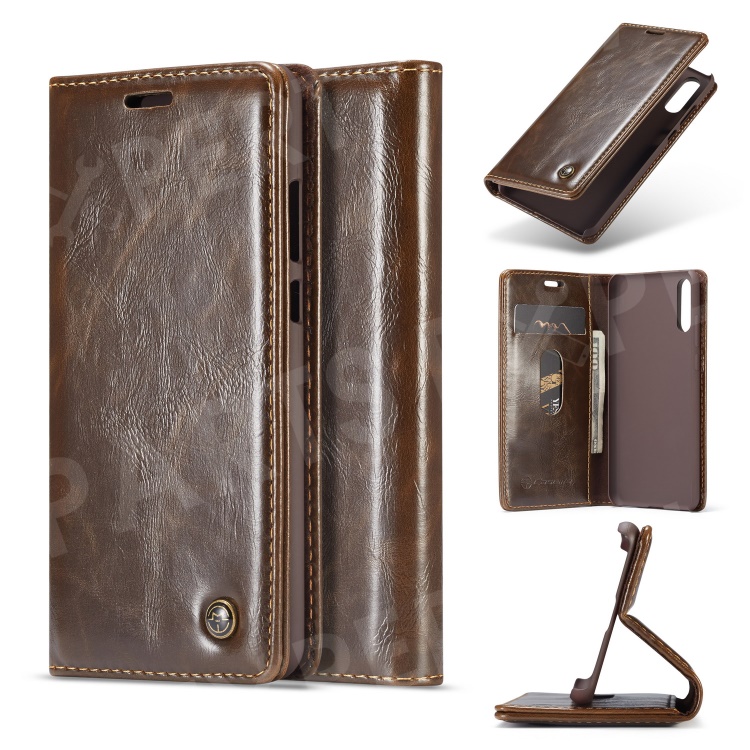 CASEME Oil Wax Crazy Horse Leather Card Holder Case for Huawei P20 - Coffee, Huawei P20
CASEME Oil Wax Crazy Horse Leather Card Holder Case for Huawei P20 - Coffee, Huawei P20