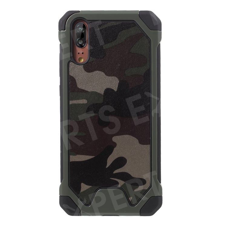 Camouflage Pattern PU Leather Coated TPU PC Combo Case Cover for Huawei P20 - Green, Huawei P20
Camouflage Pattern PU Leather Coated TPU PC Combo Case Cover for Huawei P20 - Green, Huawei P20