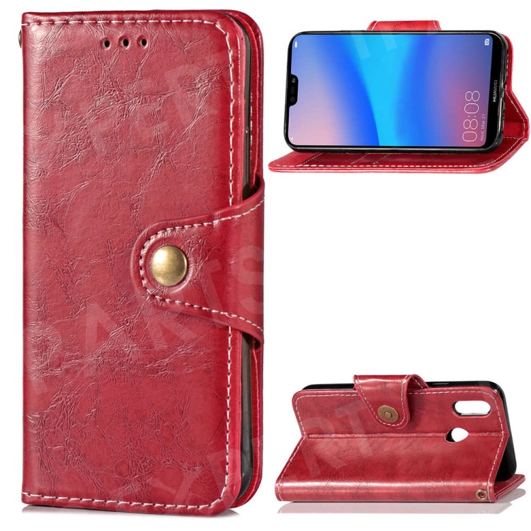 For Huawei P20 Lite/Nova 3e (China) Business Style Vintage Leather Stand Wallet Cover with Strap - Red, Huawei P20 Lite (2018)
For Huawei P20 Lite/Nova 3e (China) Business Style Vintage Leather Stand Wallet Cover with Strap - Red, Huawei P20 Lite (2018)