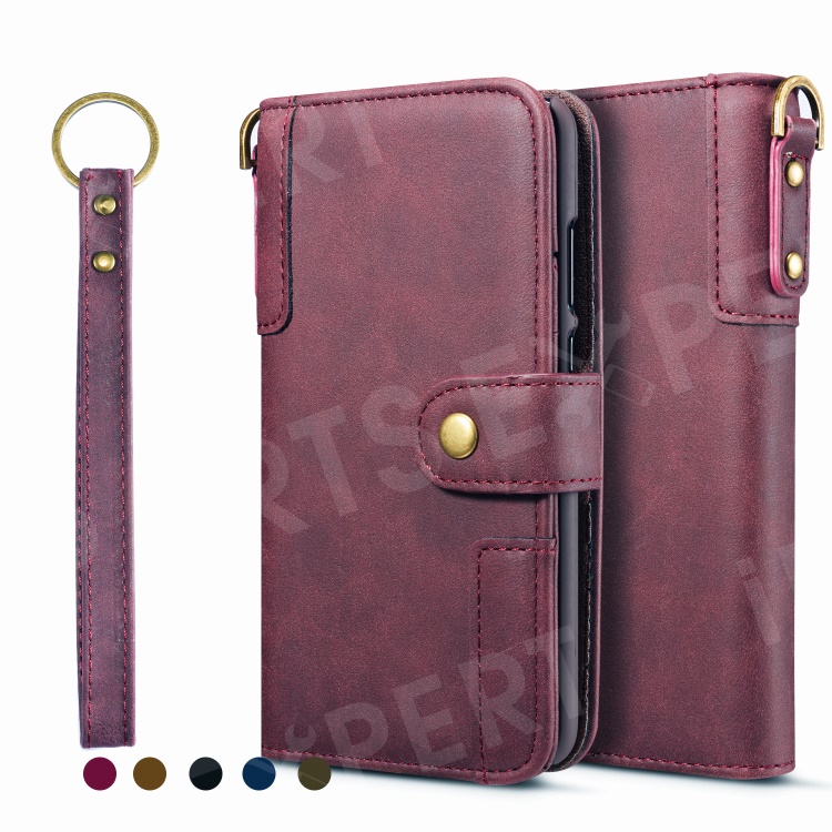 Retro Style Split Leather Wallet Stand Phone Flip Case Cover with Strap for Huawei P30 Pro - Wine Red, Huawei P30 Pro
Retro Style Split Leather Wallet Stand Phone Flip Case Cover with Strap for Huawei P30 Pro - Wine Red, Huawei P30 Pro