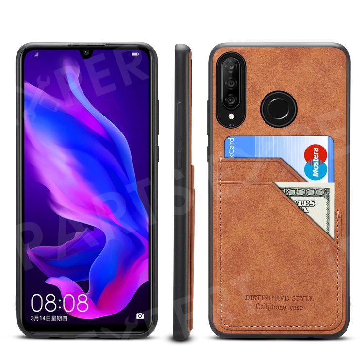 Dual Card Slot PU Leather Coated TPU Mobile Phone Cover Case for Huawei P30 Lite / nova 4e - Brown, Huawei P30 Lite
Dual Card Slot PU Leather Coated TPU Mobile Phone Cover Case for Huawei P30 Lite / nova 4e - Brown, Huawei P30 Lite