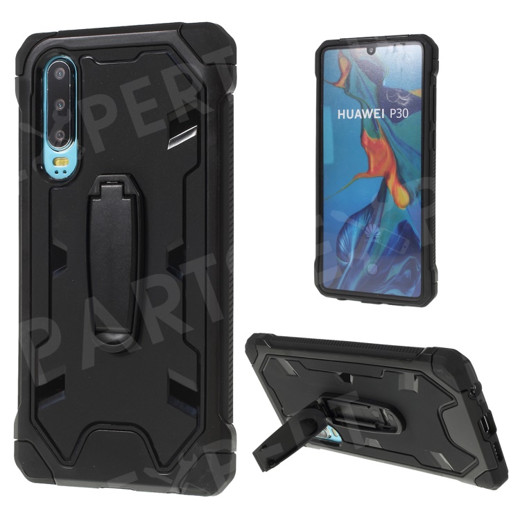 Shock Resistant Kickstand PC TPU Combo Mobile Casing for Huawei P30 - Black, Huawei P30
Shock Resistant Kickstand PC TPU Combo Mobile Casing for Huawei P30 - Black, Huawei P30