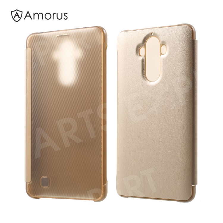 AMORUS Translucent View Window Leather Wake up / Sleep Phone Casing for Huawei Mate 9 - Gold, Huawei Mate 9
AMORUS Translucent View Window Leather Wake up / Sleep Phone Casing for Huawei Mate 9 - Gold, Huawei Mate 9