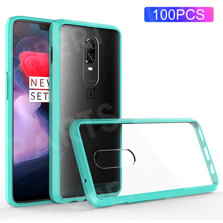 100PCS/Lot Drop-resistant Clear Acrylic + TPU Hybrid Mobile Casing for OnePlus 6 - Cyan, OnePlus 6
100PCS/Lot Drop-resistant Clear Acrylic + TPU Hybrid Mobile Casing for OnePlus 6 - Cyan, OnePlus 6
