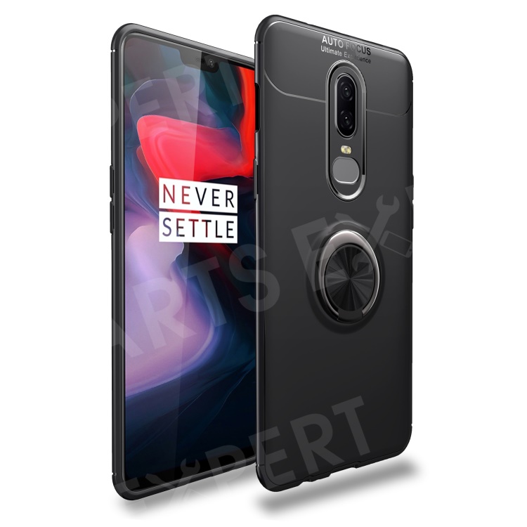 Finger Ring Kickstand TPU Mobile Shell for OnePlus 6 (Built-in Magnetic Metal Sheet) - Black, OnePlus 6
Finger Ring Kickstand TPU Mobile Shell for OnePlus 6 (Built-in Magnetic Metal Sheet) - Black, OnePlus 6