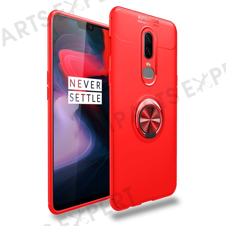 Finger Ring Kickstand TPU Cellphone Protective Casing for OnePlus 6 (Built-in Magnetic Metal Sheet) - Red, OnePlus 6
Finger Ring Kickstand TPU Cellphone Protective Casing for OnePlus 6 (Built-in Magnetic Metal Sheet) - Red, OnePlus 6