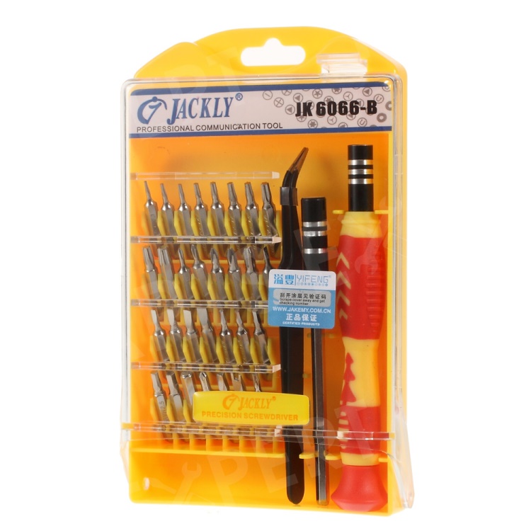 JACKLY JK6066-B 33-In-1 Precision Mini Screwdriver Tool Kit for Mobile Phone Laptop
JACKLY JK6066-B 33-In-1 Precision Mini Screwdriver Tool Kit for Mobile Phone Laptop