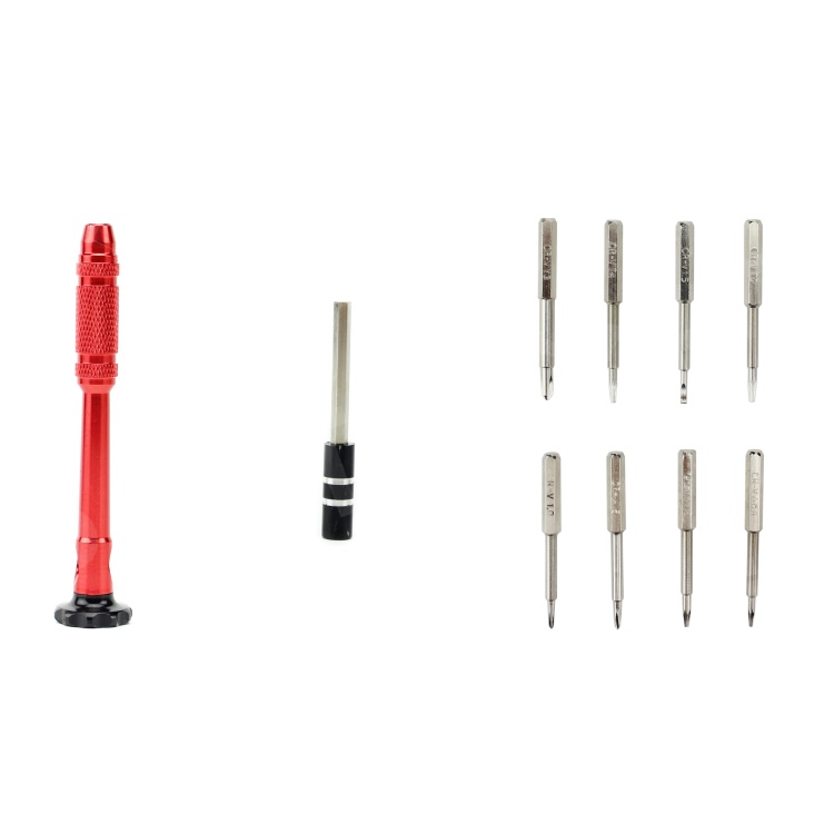 10-in-1 Professional Non-slip Handle with Philips Slotted Pentagon Torx Screwdriver Bits - Red
10-in-1 Professional Non-slip Handle with Philips Slotted Pentagon Torx Screwdriver Bits - Red