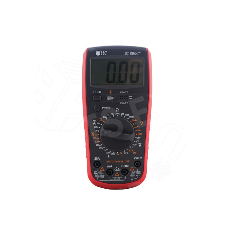 BEST BST-890C+ Modern Digital Multimeter AC/DC Voltage Current Resistance Diode Tester with Large LCD Screen
BEST BST-890C+ Modern Digital Multimeter AC/DC Voltage Current Resistance Diode Tester with Large LCD Screen