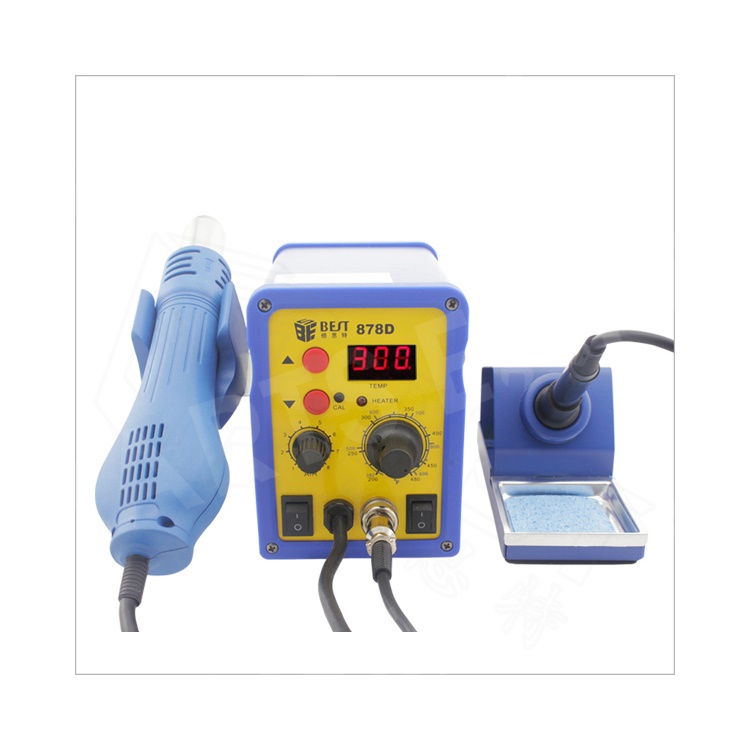 BEST BST-878D 2-in-1 Single LED Displayer Leadfree Hot Air Gun + Solder Station - AC 110V
BEST BST-878D 2-in-1 Single LED Displayer Leadfree Hot Air Gun + Solder Station - AC 110V