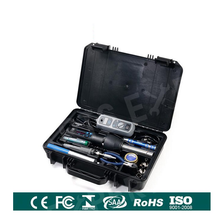 YIHUA Portable 27-in-1 Digital Soldering Iron and Hot Air Gun Rework Station Tool Kit - 220V / EU Plug
YIHUA Portable 27-in-1 Digital Soldering Iron and Hot Air Gun Rework Station Tool Kit - 220V / EU Plug