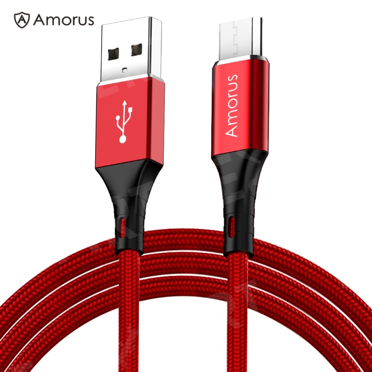 AMORUS 1M 2A Micro USB Fast Charging Cable Braided Data Round Cord Cable for Huawei Y7 Prime (2019) - Red, Huawei Y7 Prime (2019)
AMORUS 1M 2A Micro USB Fast Charging Cable Braided Data Round Cord Cable for Huawei Y7 Prime (2019) - Red, Huawei Y7 Prime (2019)