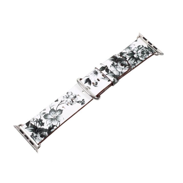 Flower Pattern PU Leather Watch Band for Apple Watch Series 5 4 40mm / Series 3 2 1 38mm - White / Colorless Peonies, Apple Watch Series 5 40mm
Flower Pattern PU Leather Watch Band for Apple Watch Series 5 4 40mm / Series 3 2 1 38mm - White / Colorless Peonies, Apple Watch Series 5 40mm