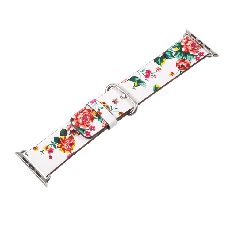 Flower Pattern PU Leather Wrist Watch Band for Apple Watch Series 5 4 40mm / Series 3 2 1 38mm - White / Colorful Peonies, Apple Watch Series 5 40mm
Flower Pattern PU Leather Wrist Watch Band for Apple Watch Series 5 4 40mm / Series 3 2 1 38mm - White / Colorful Peonies, Apple Watch Series 5 40mm