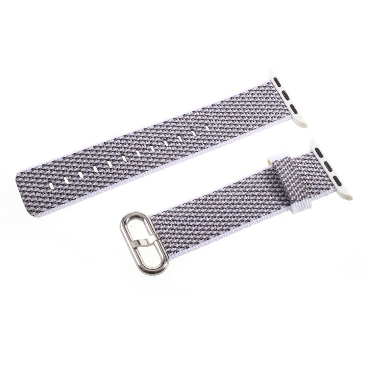 Metal Buckle Nylon Replacement Watchband for Apple Watch Series 5 / 4 44mm / Series 3 2 1 42mm - White, Apple Watch Series 5 44mm
Metal Buckle Nylon Replacement Watchband for Apple Watch Series 5 / 4 44mm / Series 3 2 1 42mm - White, Apple Watch Series 5 44mm