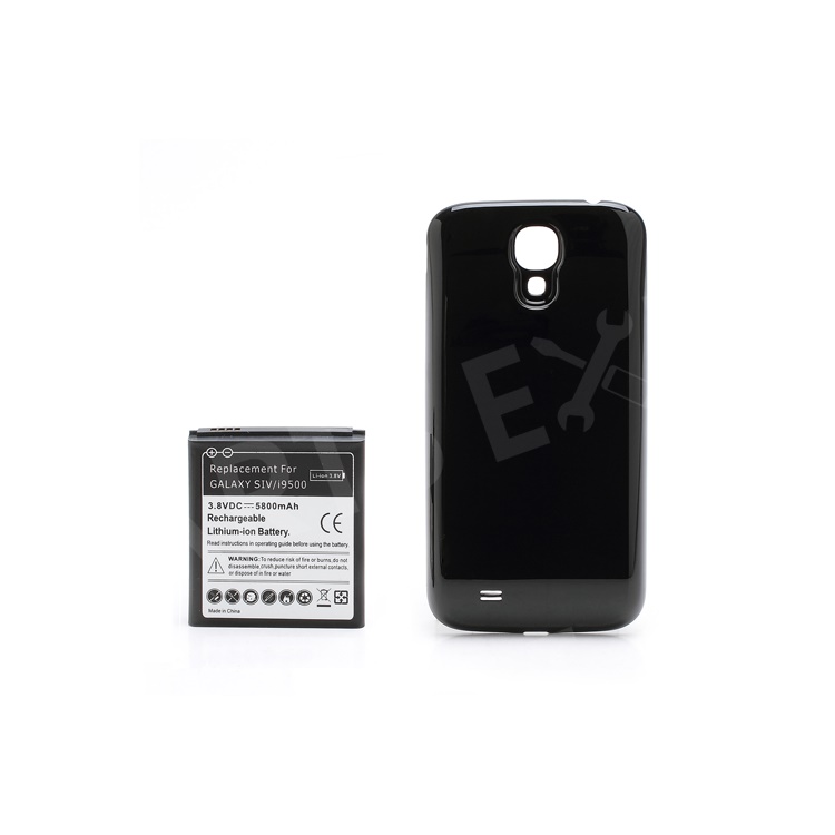 Samsung Galaxy SIV S4 i9500 Extended Battery with Battery Door Cover 5800mAh - Black Samsung Galaxy SIV S4 i9500 Extended Battery with Battery Door Cover 5800mAh - Black