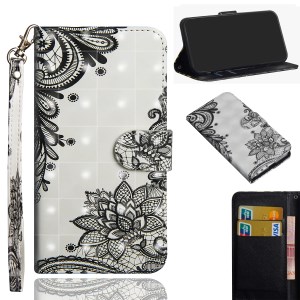  crazy horse texture leather card holder case Stand for Amazon Fire Phone - Black