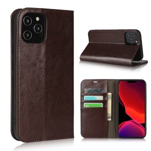  crazy horse texture leather card holder case Stand for Amazon Fire Phone - Black